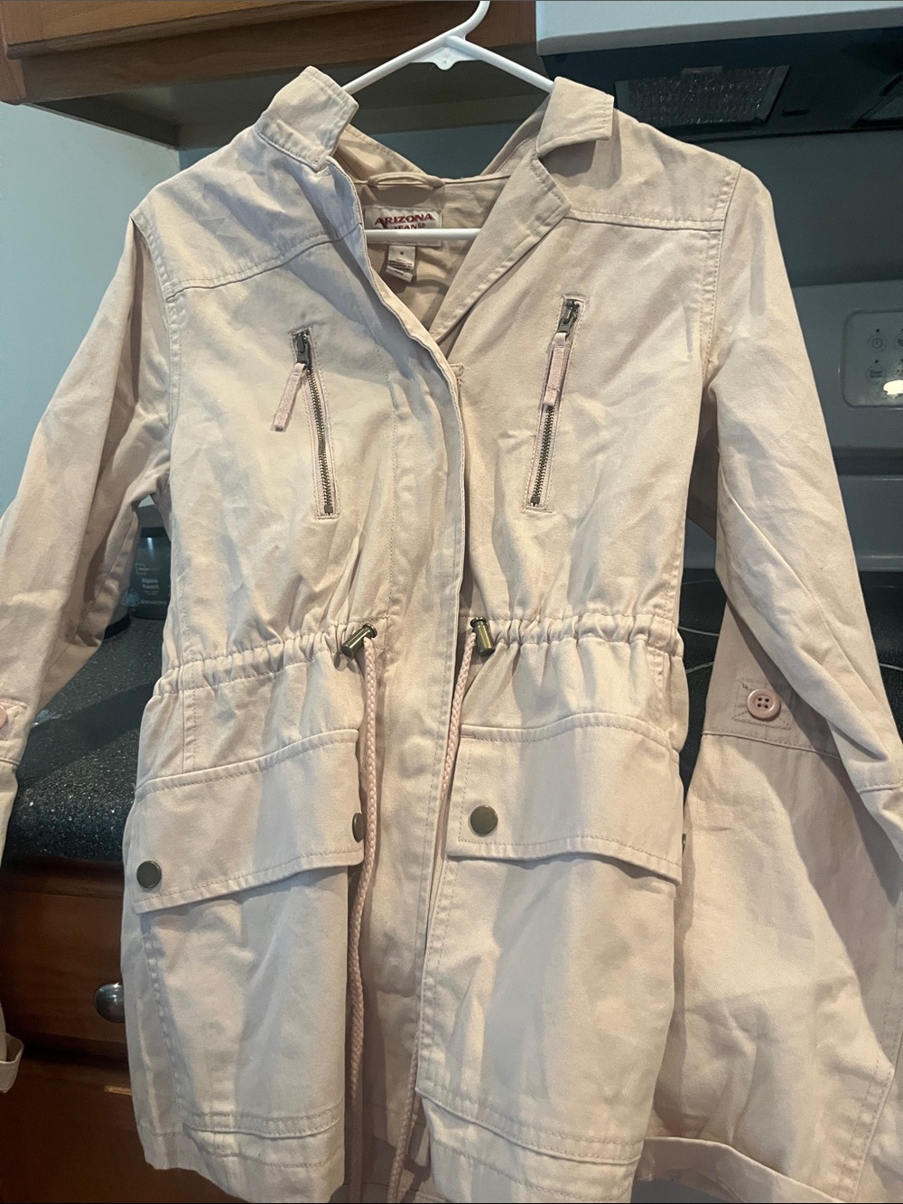 Arizona Jean Company Women’s Light pink Drawstring Anorak Jacket